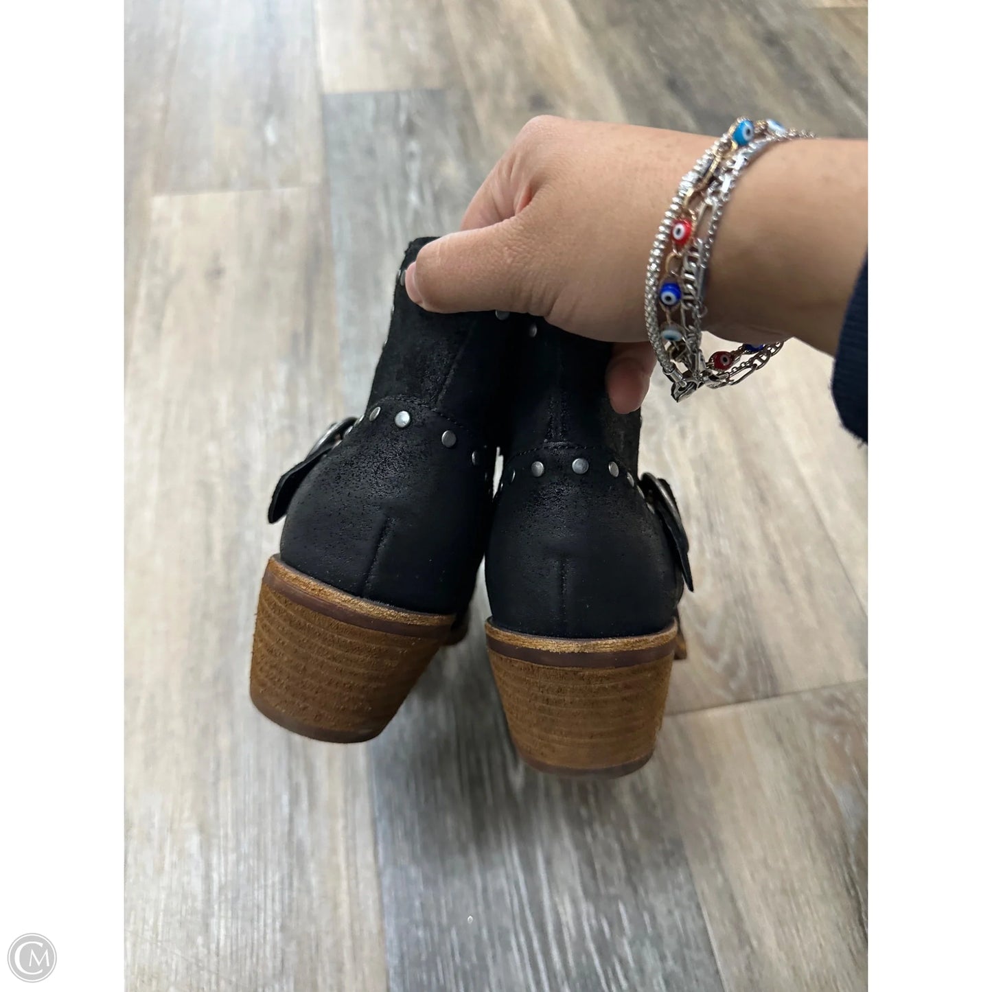 Boots Ankle Heels By Sofft In Black, Size: 6.5