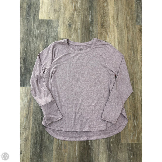 Athletic Top Long Sleeve Crewneck By Athleta In Purple, Size: 1x
