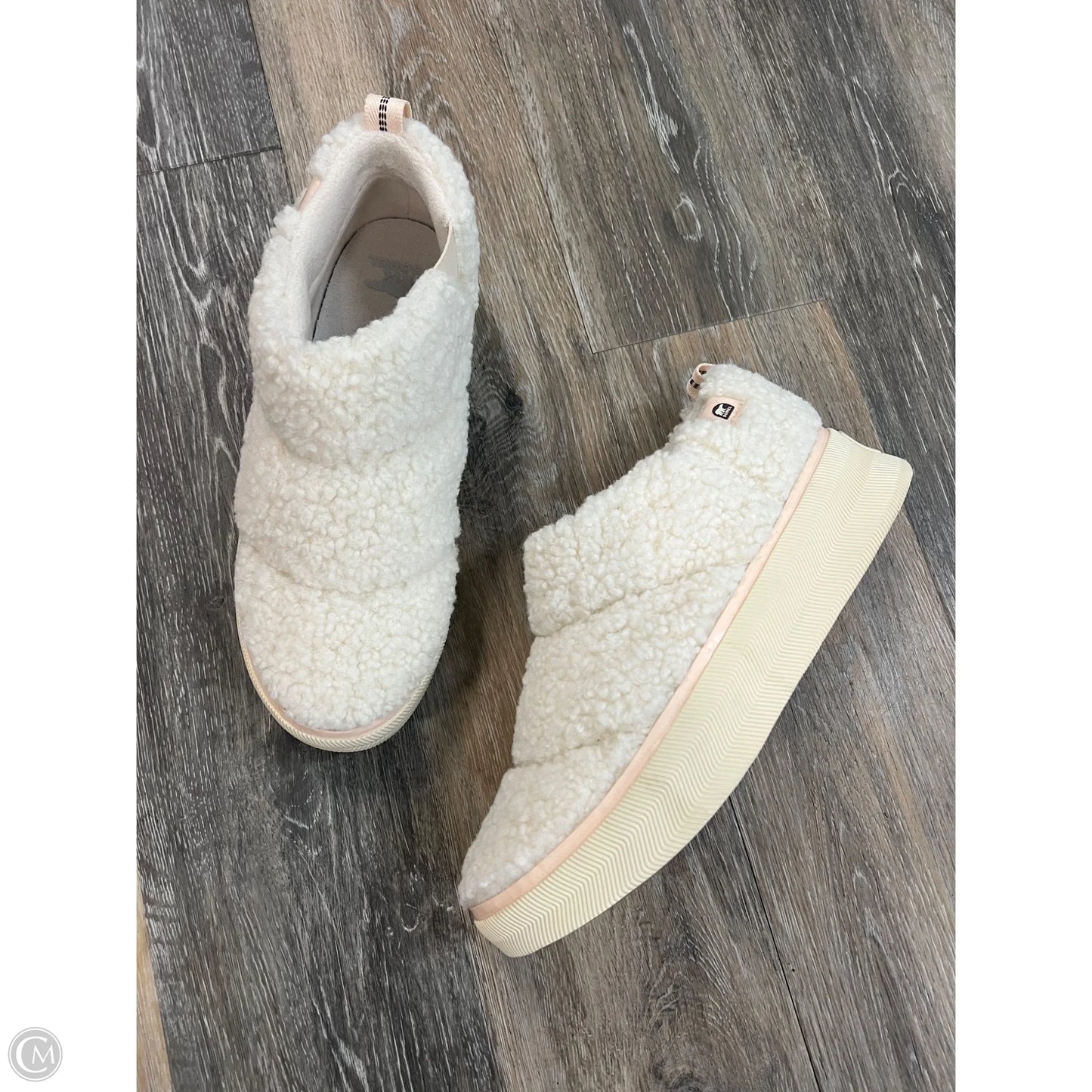 Boots Ankle Flats By Sorel In Cream, Size: 12