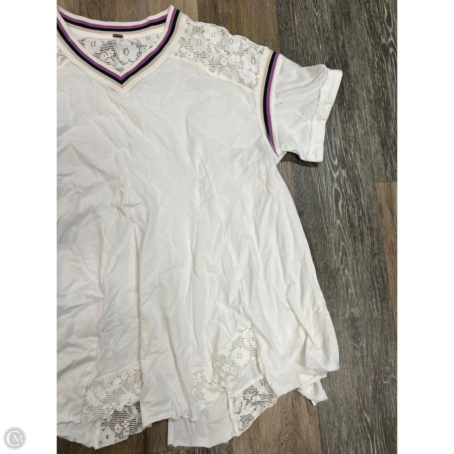 Blouse Short Sleeve By Free People In White, Size: S