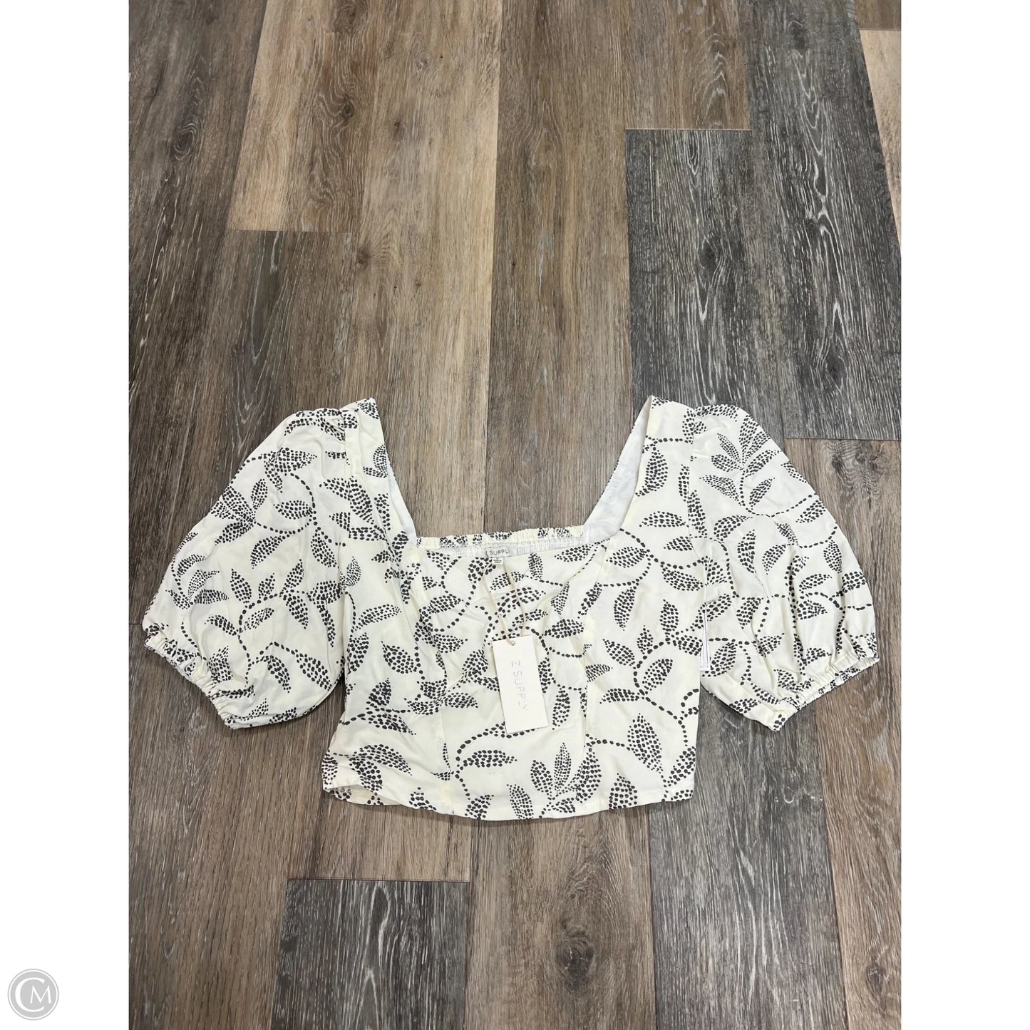 Blouse Short Sleeve By Z Supply In White, Size: S