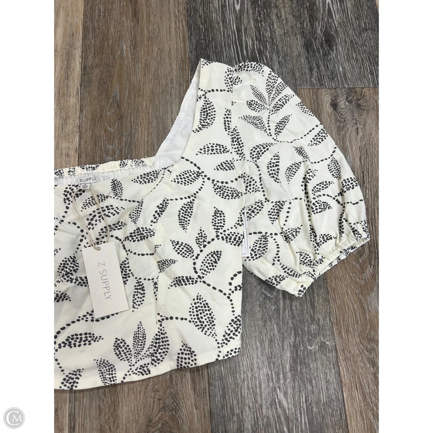 Blouse Short Sleeve By Z Supply In White, Size: S