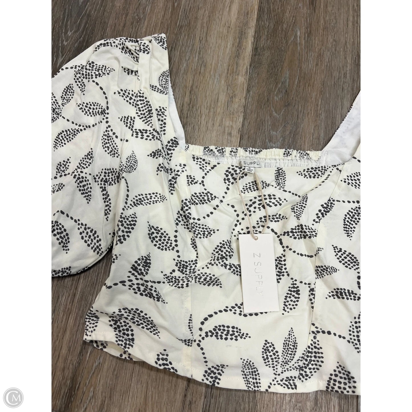 Blouse Short Sleeve By Z Supply In White, Size: S