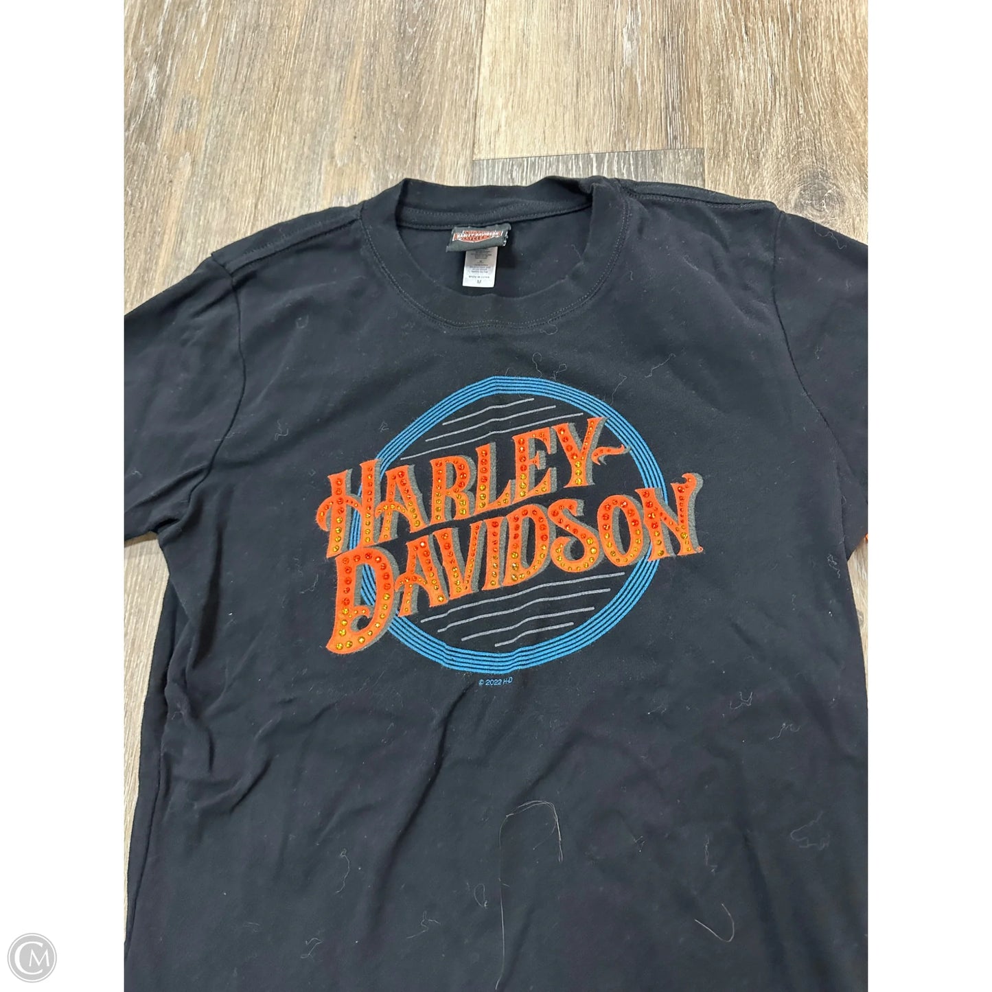 Top Short Sleeve By Harley Davidson In Black, Size: M