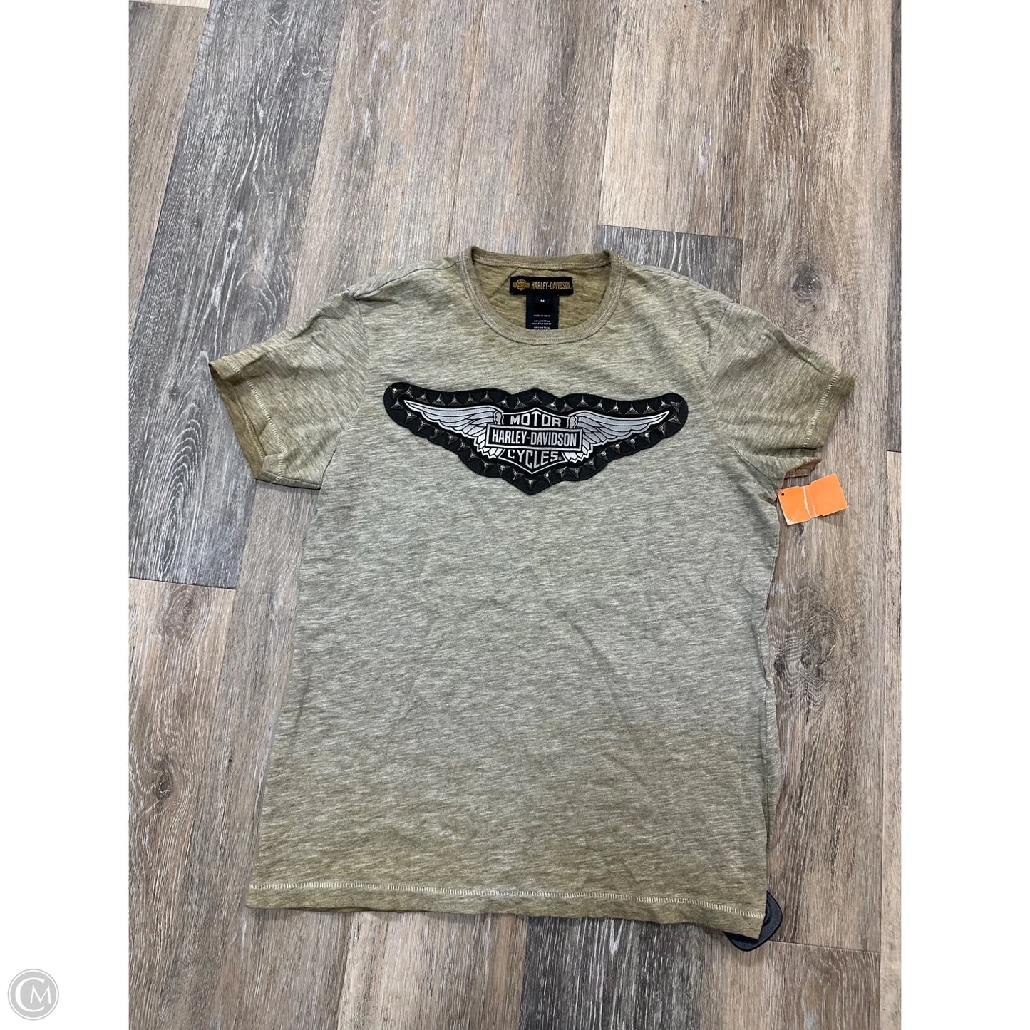 Top Short Sleeve By Harley Davidson In Green, Size: M