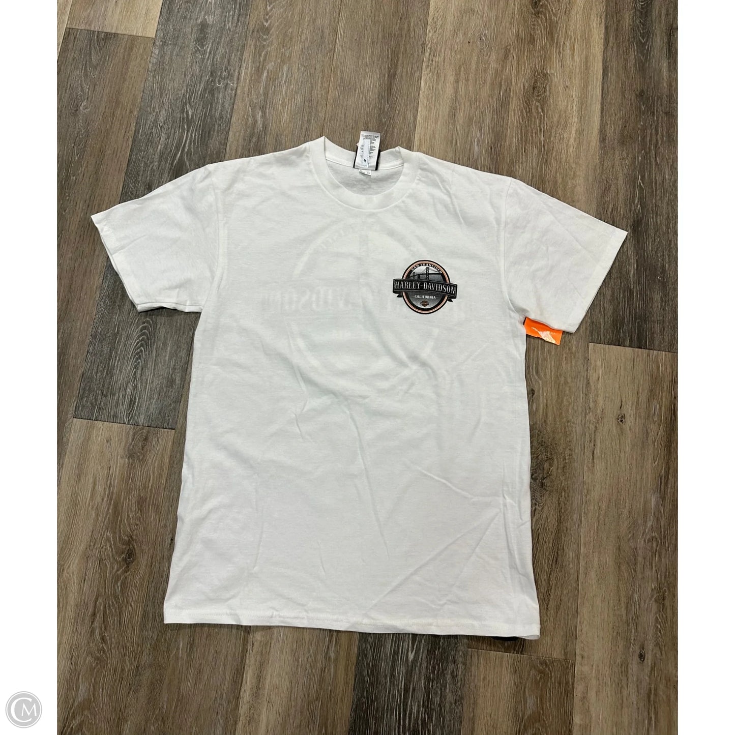 Top Short Sleeve By Harley Davidson In White, Size: M