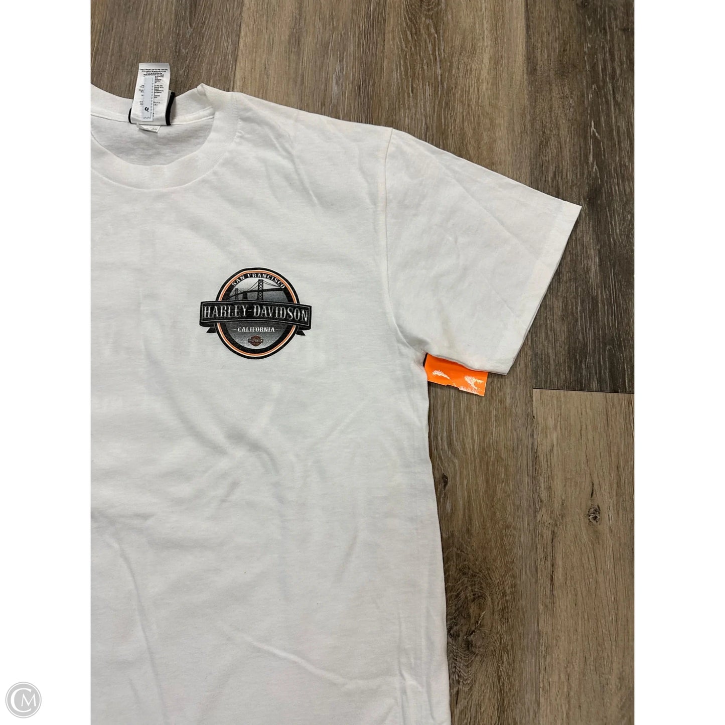 Top Short Sleeve By Harley Davidson In White, Size: M