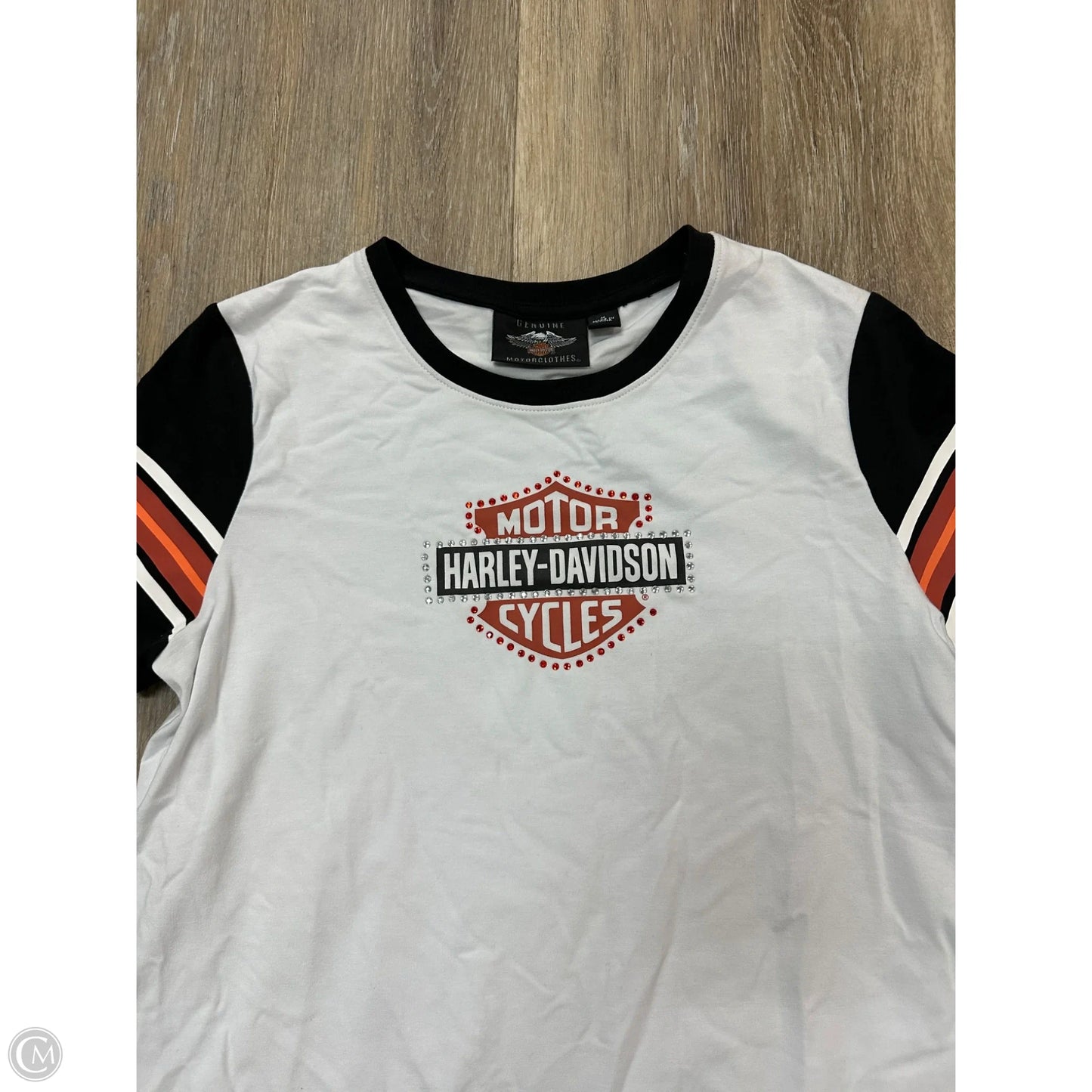 Top Short Sleeve By Harley Davidson In White, Size: M