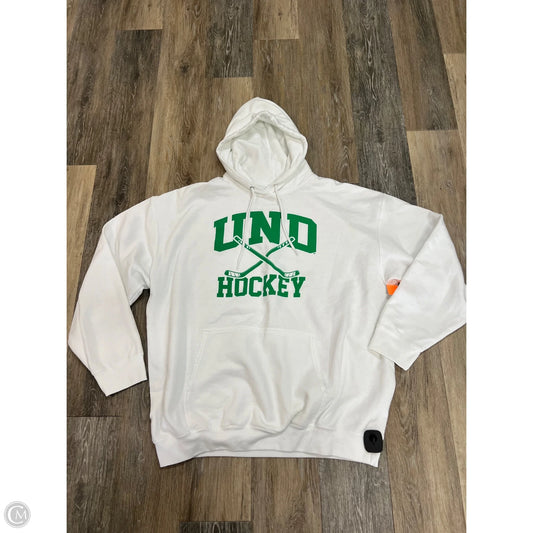 Athletic Sweatshirt Hoodie By Port & Company In White, Size: L