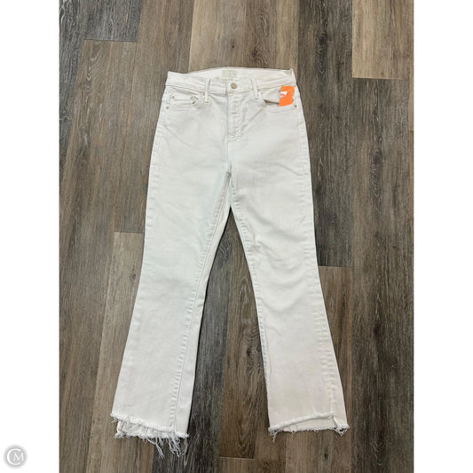 Jeans Boot Cut By Mother In Cream Denim, Size: 6