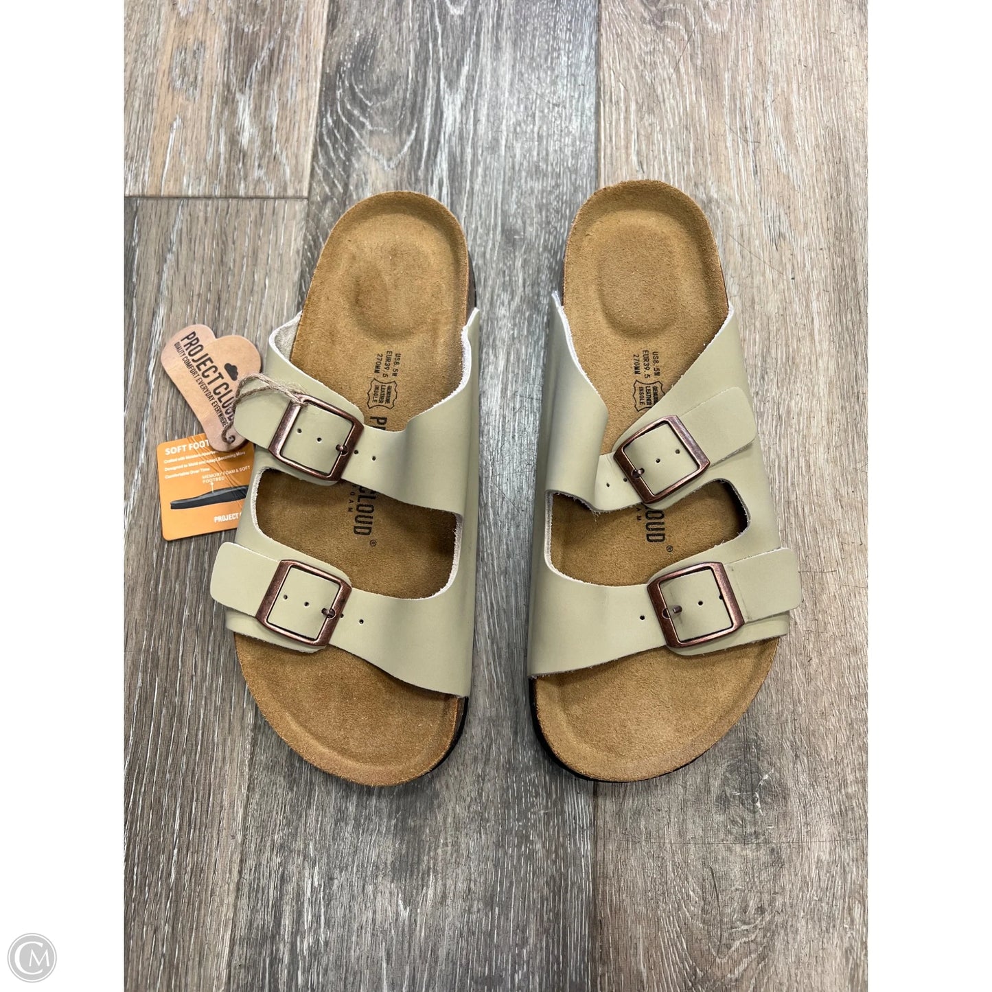 Sandals Flats By Project Cloud In Tan, Size: 8.5
