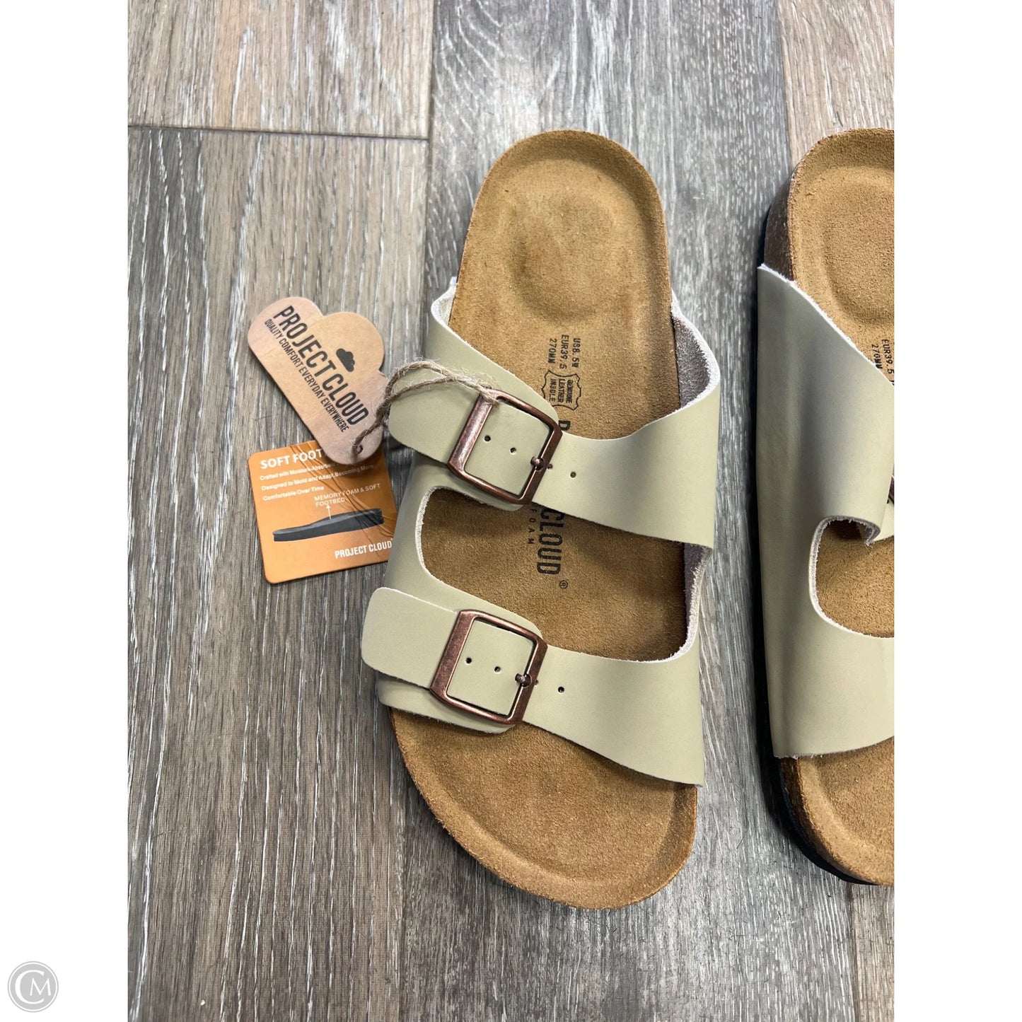 Sandals Flats By Project Cloud In Tan, Size: 8.5