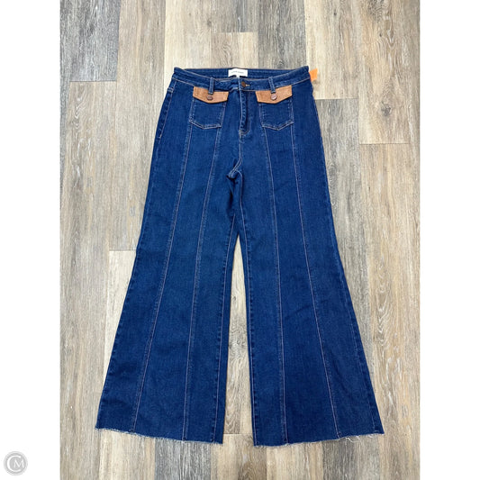Jeans Wide Leg By Risen In Blue Denim, Size: 14