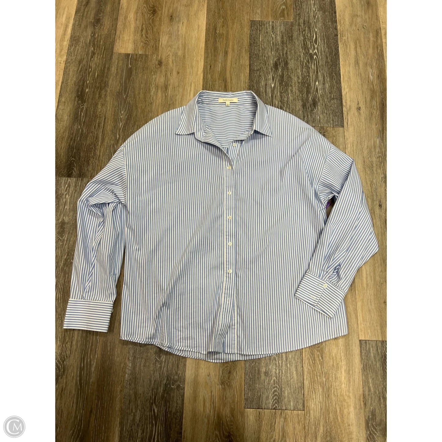 Blouse Long Sleeve By Favorite Daughter In Blue, Size: L