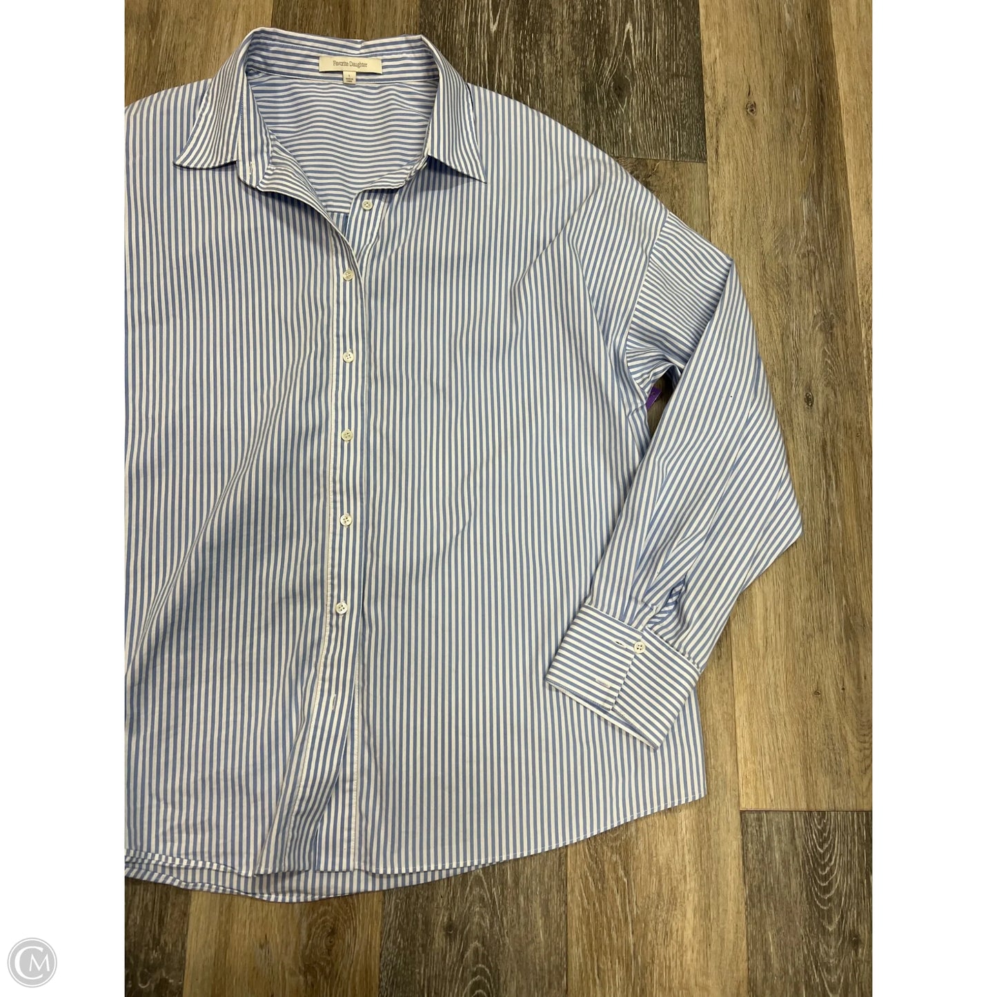Blouse Long Sleeve By Favorite Daughter In Blue, Size: L