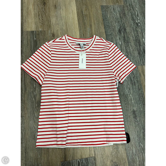 Top Short Sleeve By Spanx In Striped Pattern, Size: S