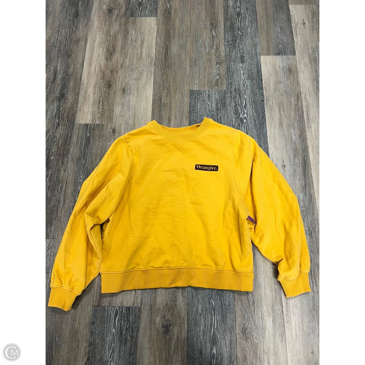 Sweatshirt Crewneck By Wrangler In Yellow, Size: L