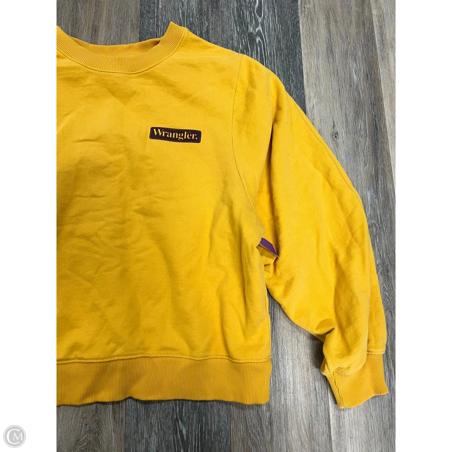 Sweatshirt Crewneck By Wrangler In Yellow, Size: L