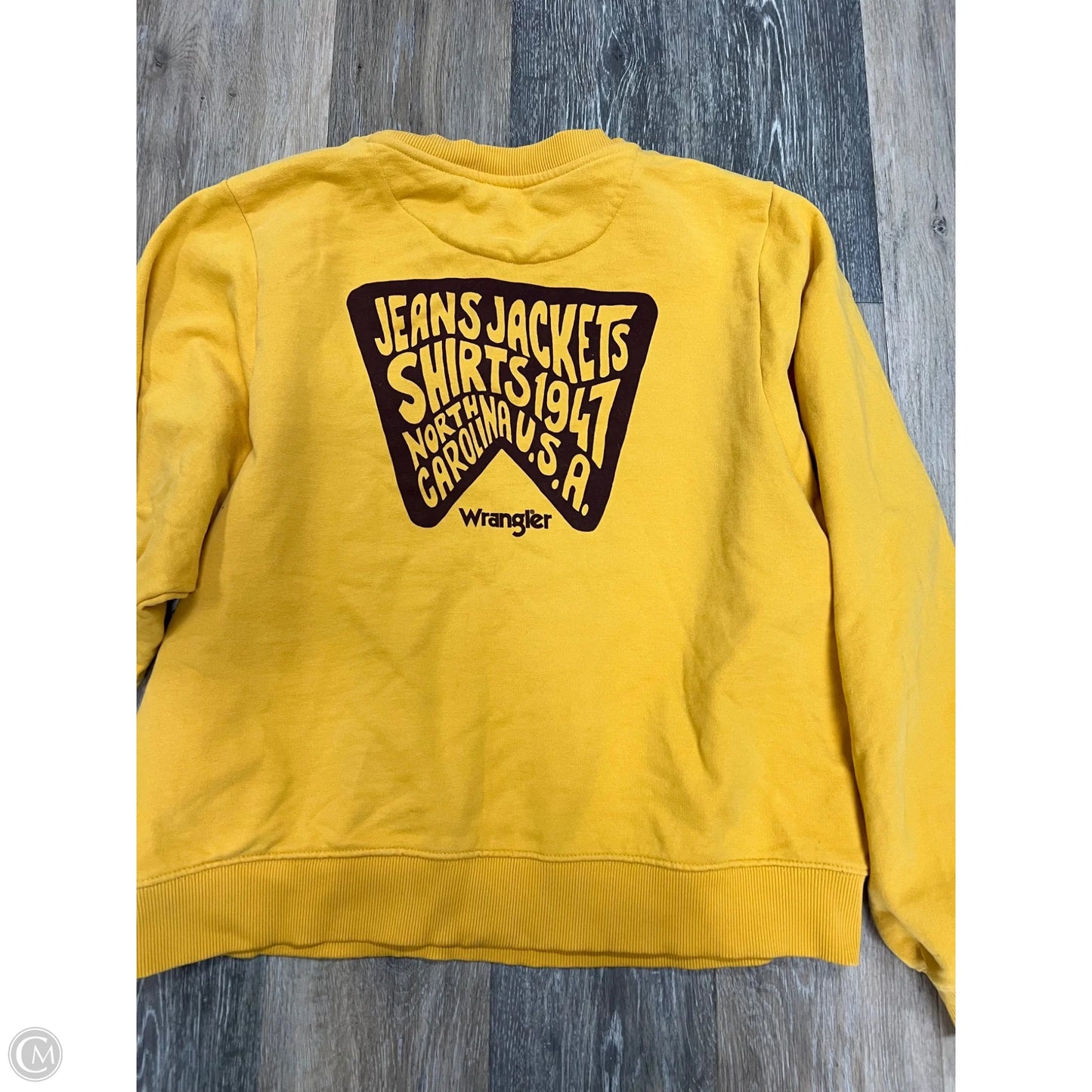 Sweatshirt Crewneck By Wrangler In Yellow, Size: L