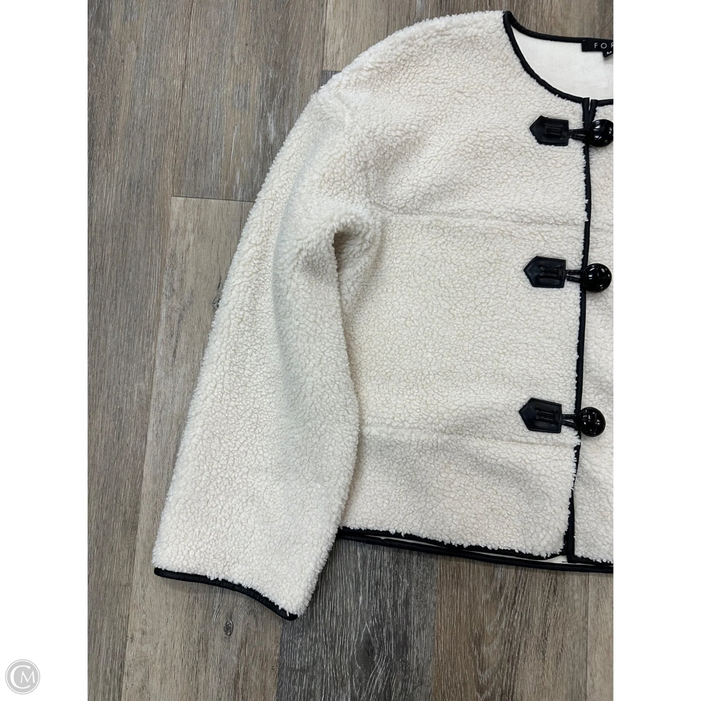 Jacket Faux Fur & Sherpa By Fore In Cream, Size: M