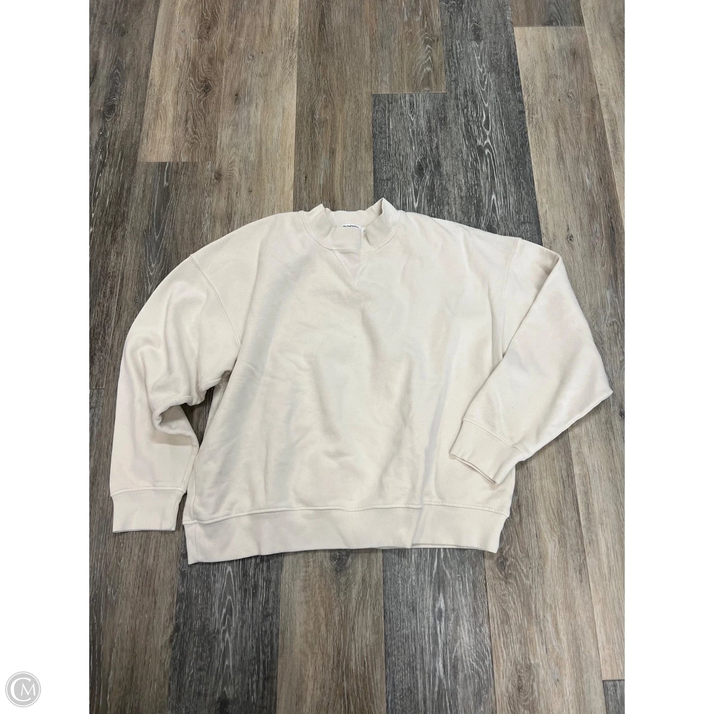 Sweatshirt Crewneck By Perfect White Tee In Cream, Size: S