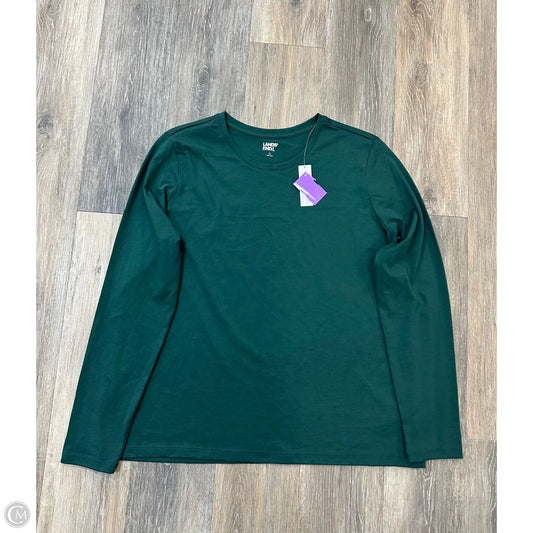 Top Long Sleeve By Lands End In Green, Size: L