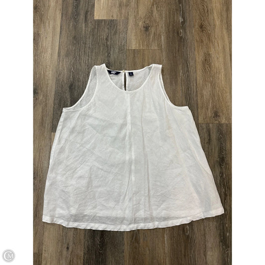 Top Sleeveless By Lands End In White, Size: L