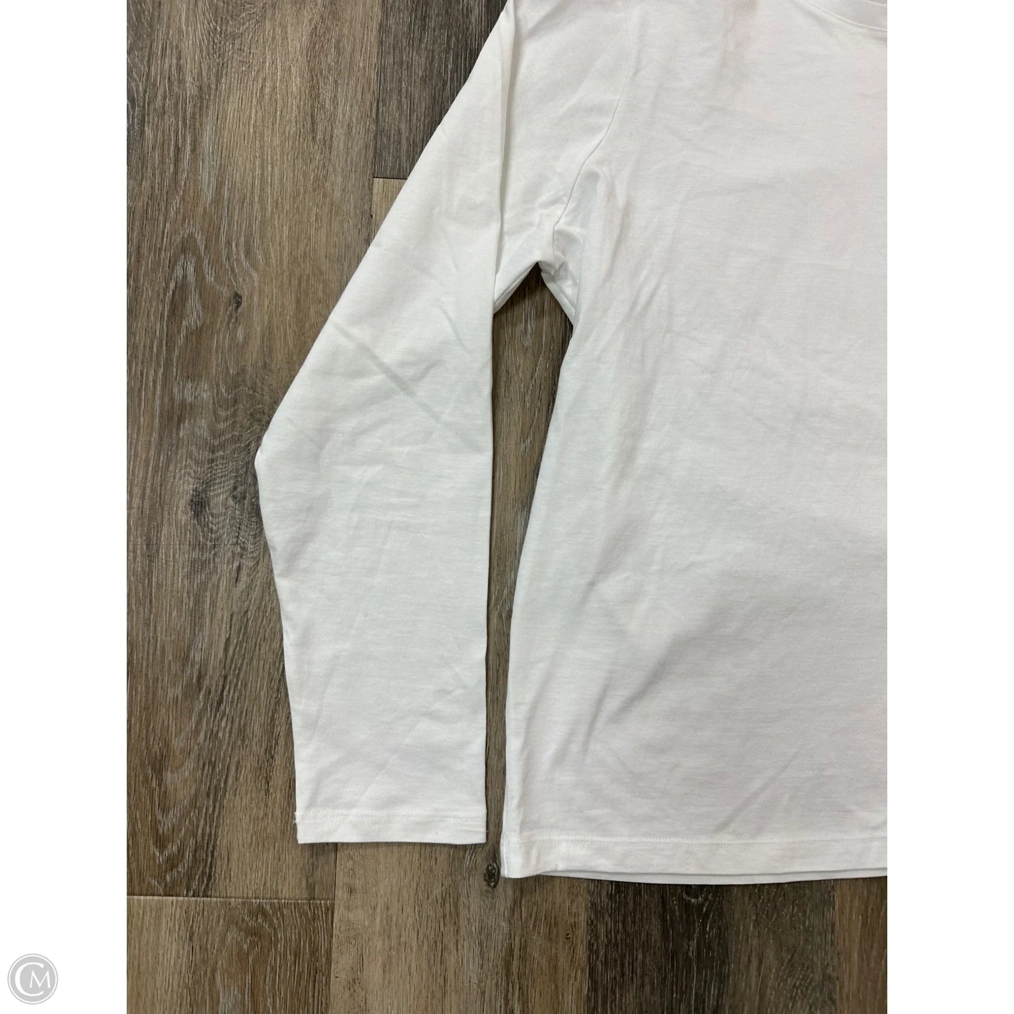 Top Long Sleeve By Lands End In White, Size: L