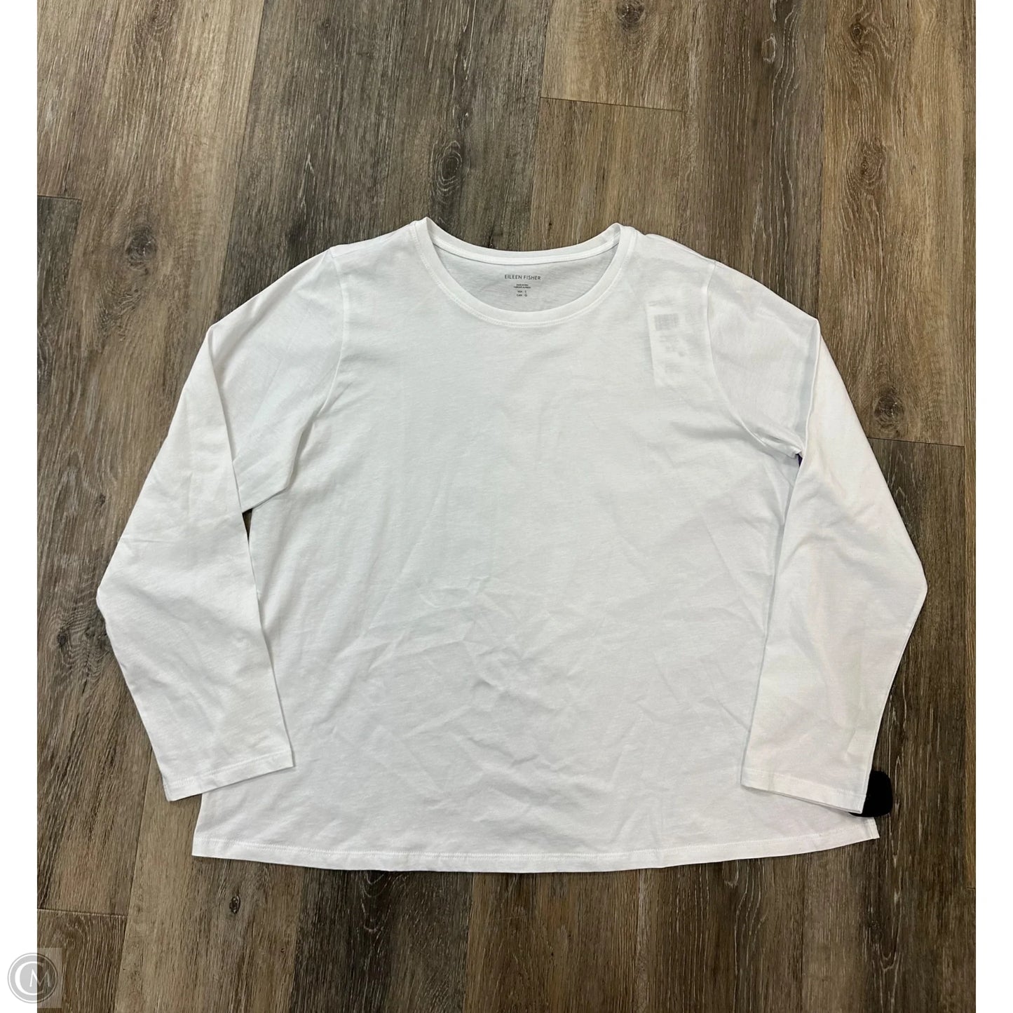 Top Long Sleeve By Eileen Fisher In Ivory, Size: L