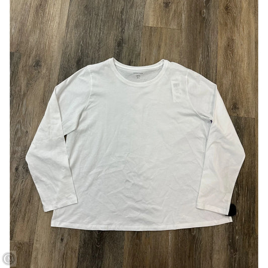 Top Long Sleeve By Eileen Fisher In Ivory, Size: L