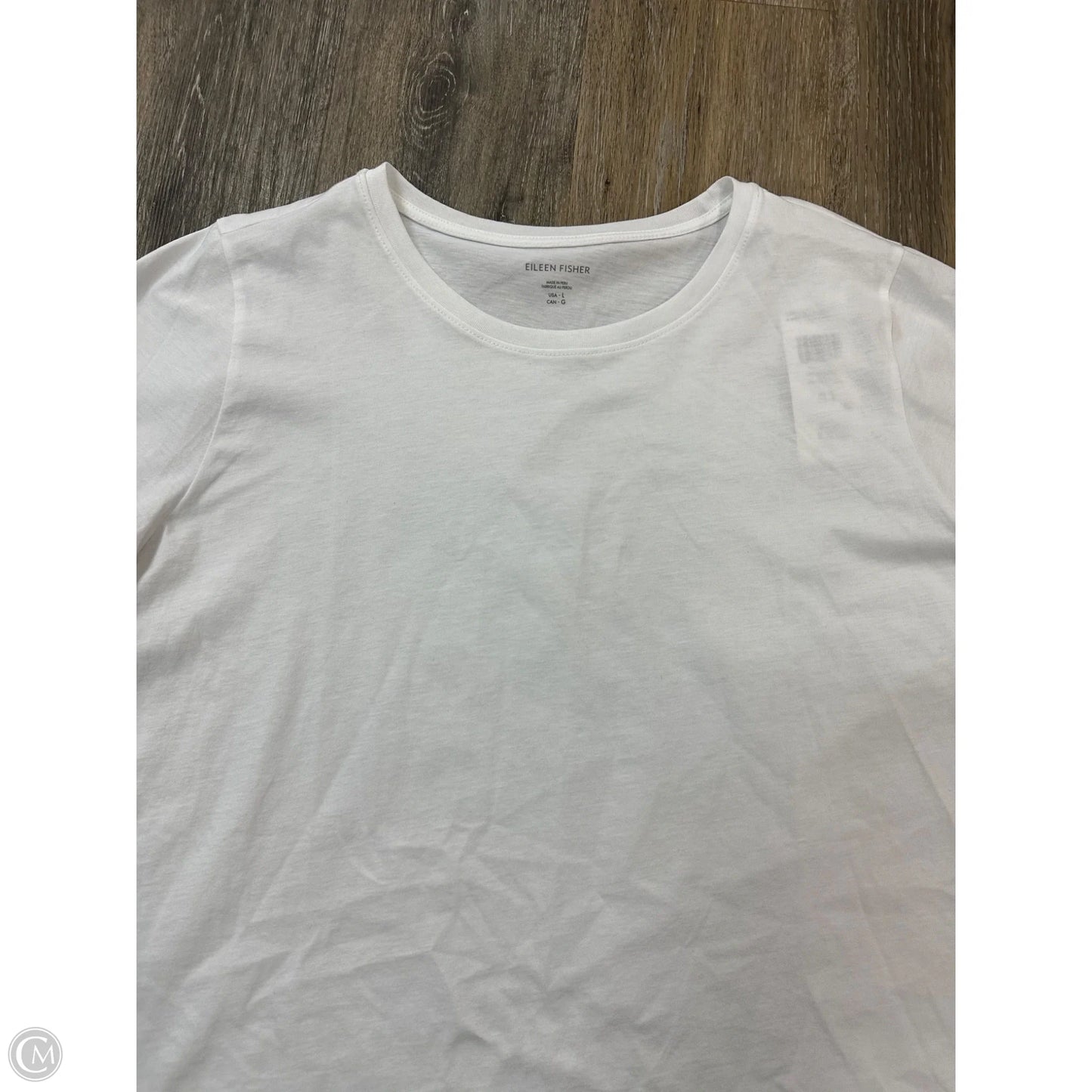 Top Long Sleeve By Eileen Fisher In Ivory, Size: L
