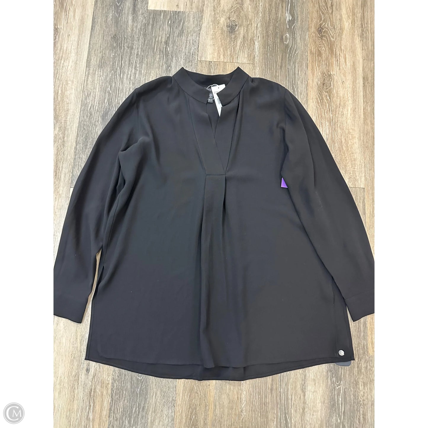 Blouse Long Sleeve By Eileen Fisher In Black, Size: Xs