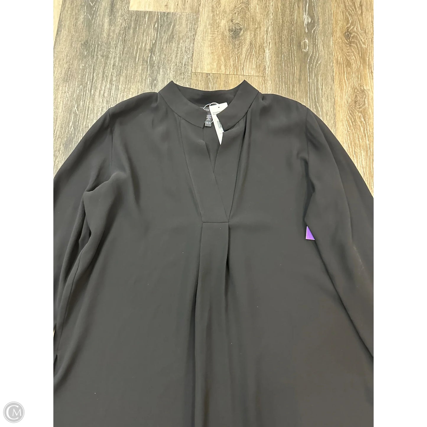 Blouse Long Sleeve By Eileen Fisher In Black, Size: Xs