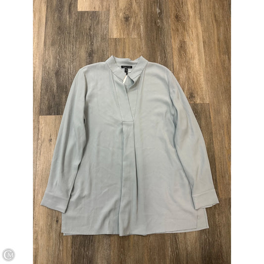 Blouse Long Sleeve By Eileen Fisher In Blue, Size: Xs