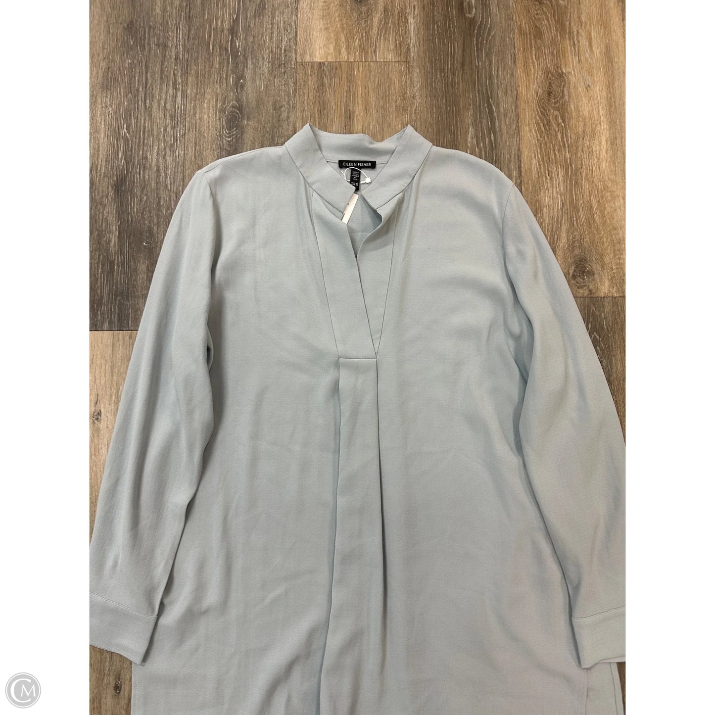 Blouse Long Sleeve By Eileen Fisher In Blue, Size: Xs