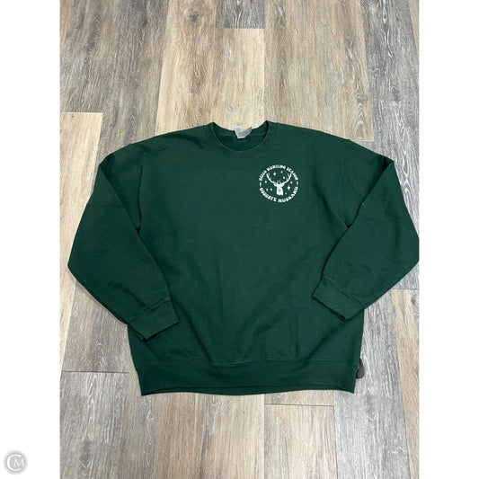 Sweatshirt Crewneck By Gildan In Green, Size: L