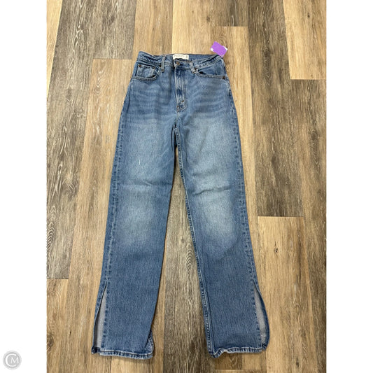 Jeans Straight By Abercrombie And Fitch In Blue Denim, Size: 2
