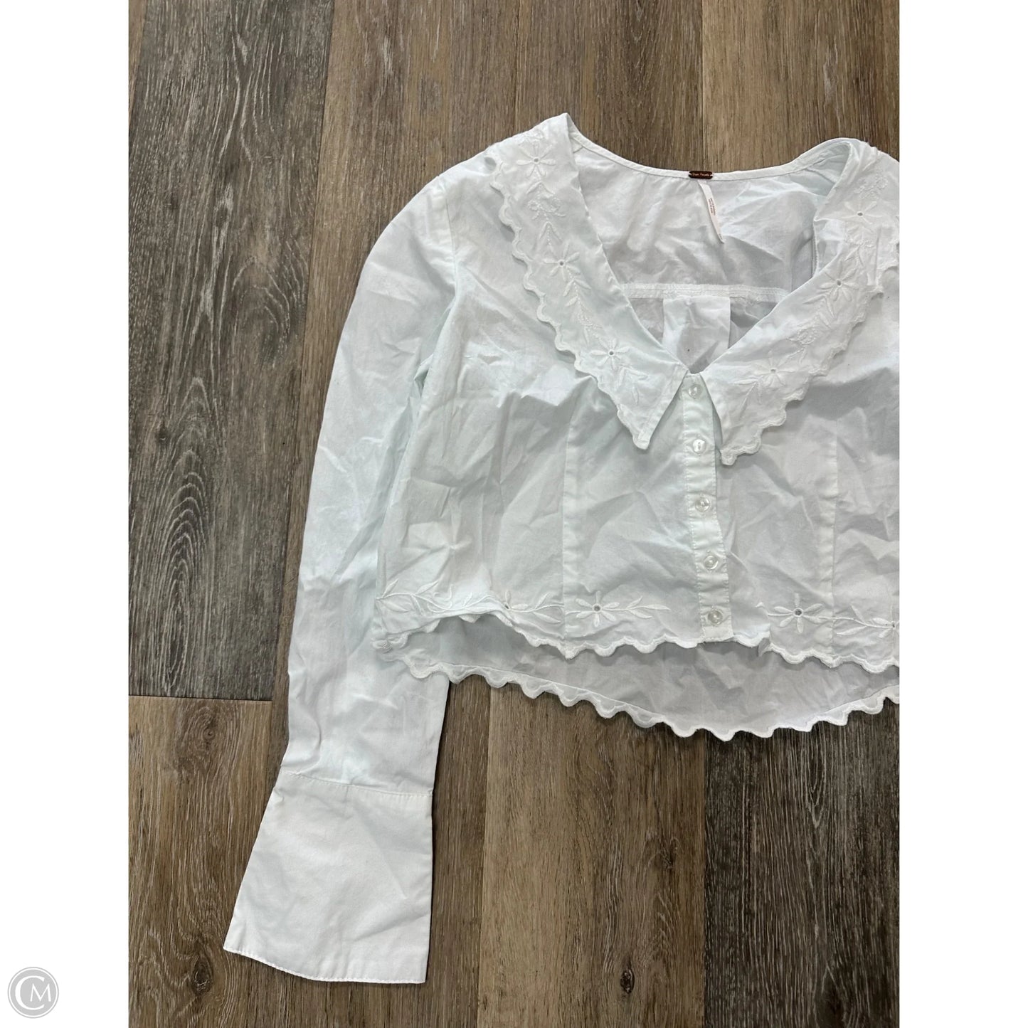 Blouse Long Sleeve By Free People In White, Size: Xs