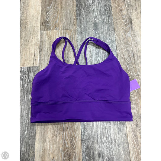 Athletic Bra By Lululemon In Purple, Size: 8