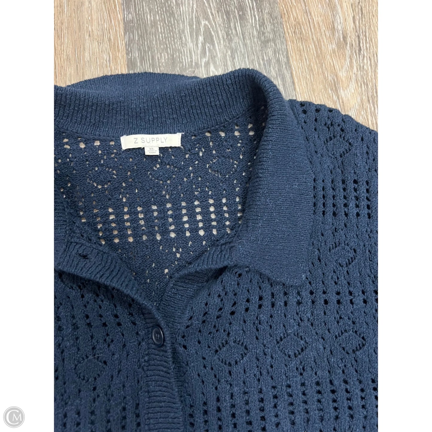 Sweater Short Sleeve By Z Supply In Blue, Size: Xl