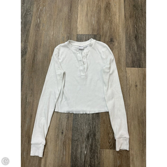 Top Long Sleeve By Tna In White, Size: S