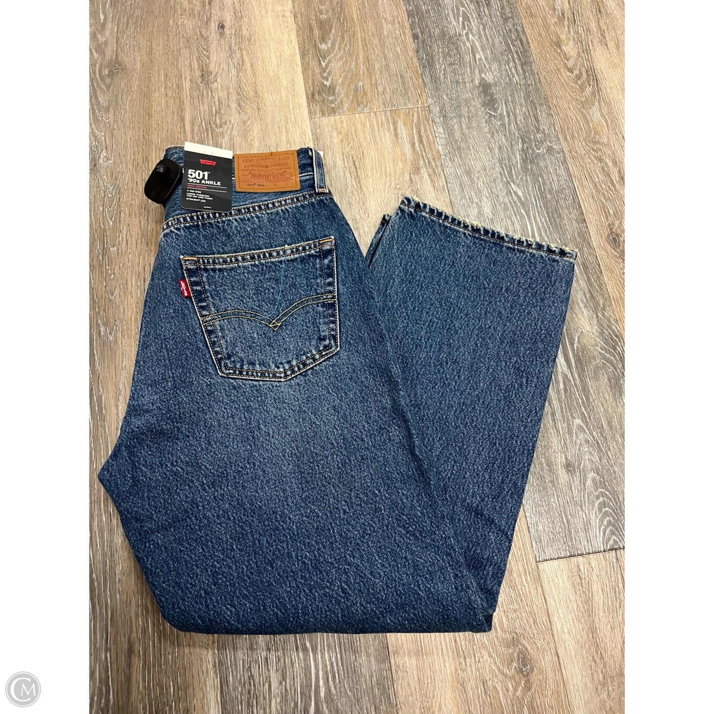 Jeans Straight By Levis In Blue Denim, Size: 6/28