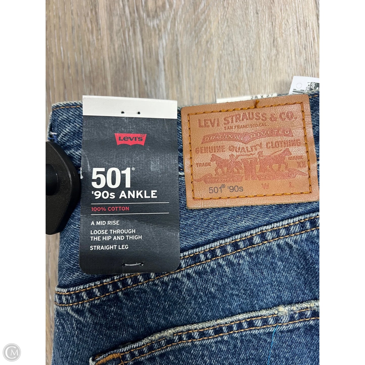 Jeans Straight By Levis In Blue Denim, Size: 6/28