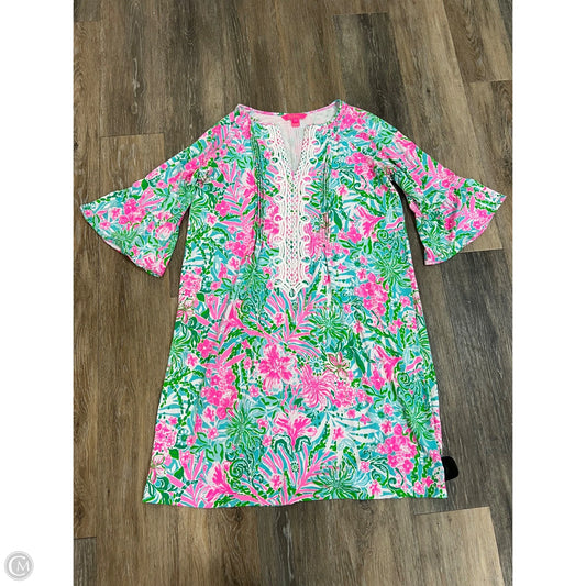 Dress Designer By Lilly Pulitzer In Green & Pink, Size: L