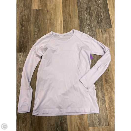 Athletic Top Long Sleeve Crewneck By Lululemon In Purple, Size: 14