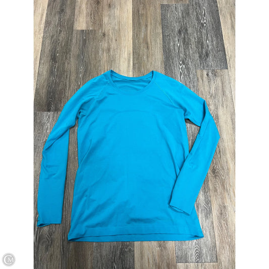 Athletic Top Long Sleeve Crewneck By Lululemon In Blue, Size: 14