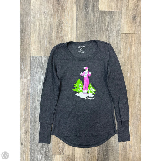 Top Long Sleeve By Lakegirl In Grey, Size: M