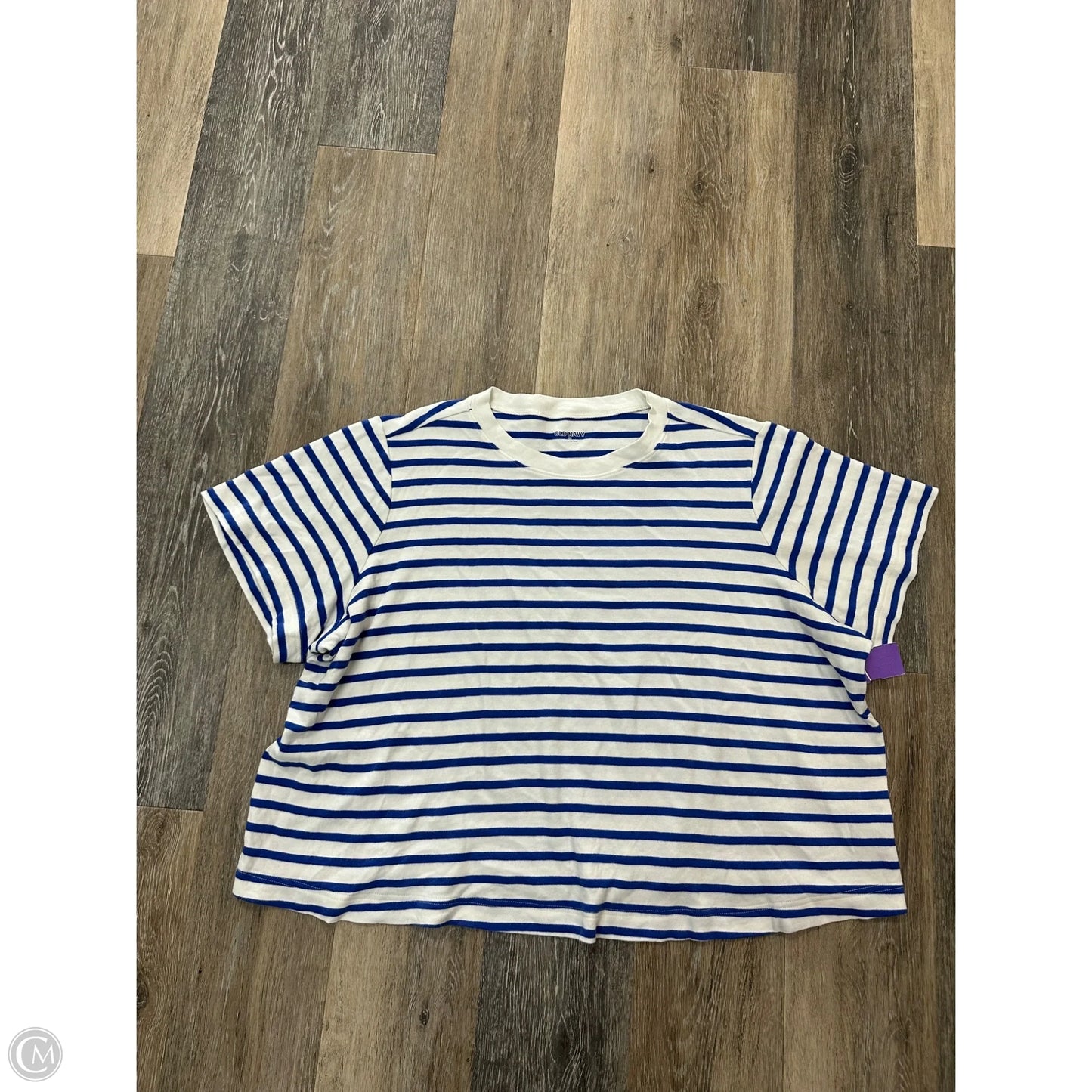 Top Short Sleeve By Old Navy In Striped Pattern, Size: 2x