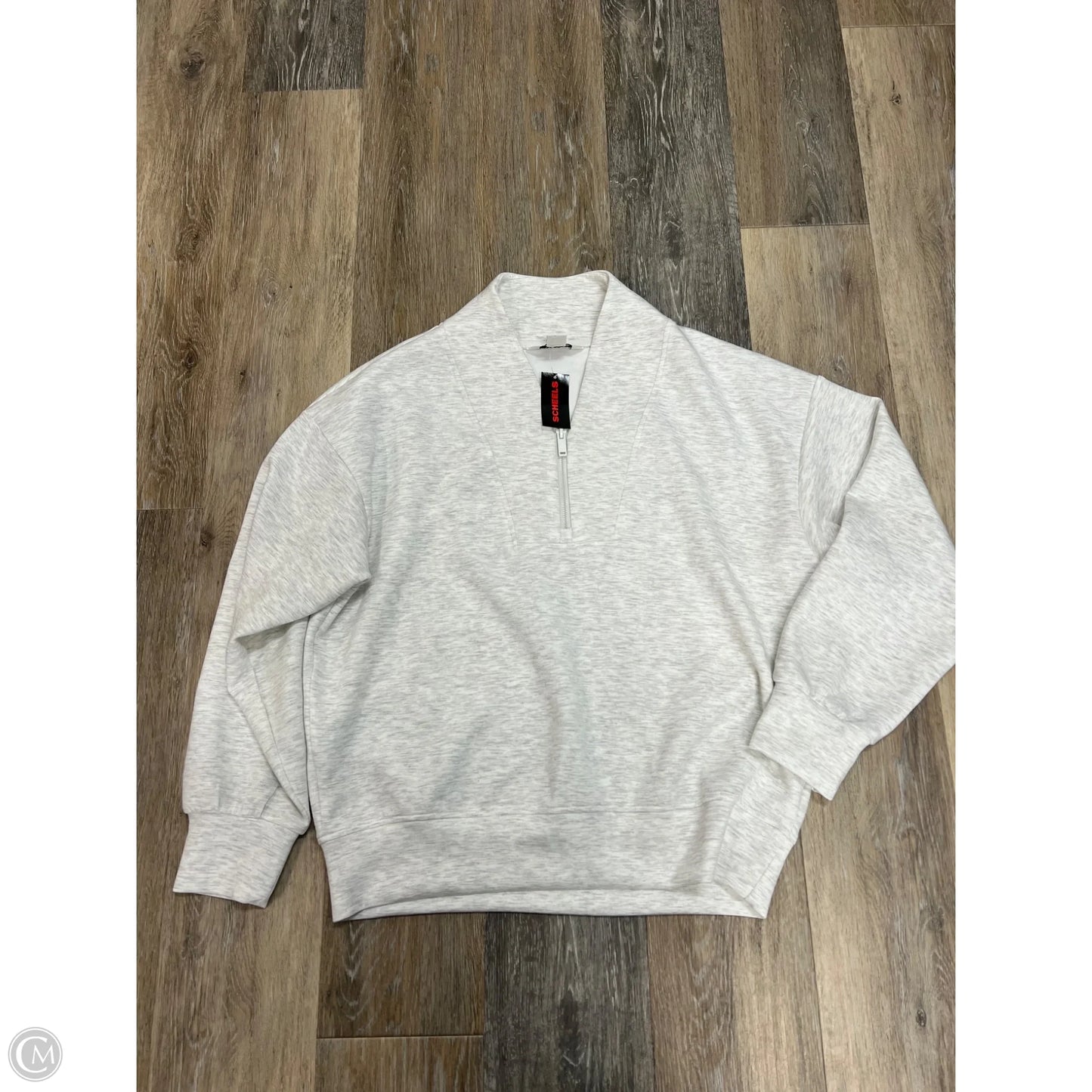 Athletic Sweatshirt Collar By Rae Mode In Grey, Size: S