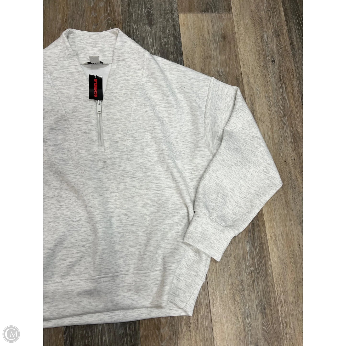 Athletic Sweatshirt Collar By Rae Mode In Grey, Size: S